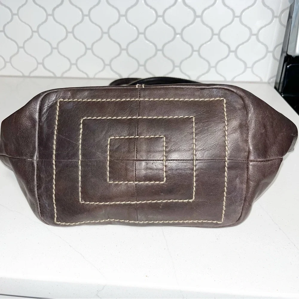 TIGANELLO Brown Genuine Leather Handbag  Shoulder Bag Hobo Buttery Soft
